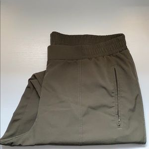 Hunter green silky joggers